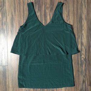 Emerald Green Two-Layered Mini Dress